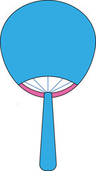 Folding Fan Icon for Hot Weather and Cultural Design
