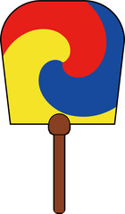 Folding Fan Icon for Hot Weather and Cultural Design