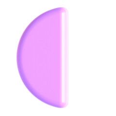 Abstract Element Purple Green 3d icon illustration