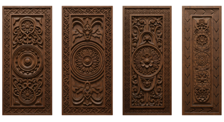 Carved wooden panels designs