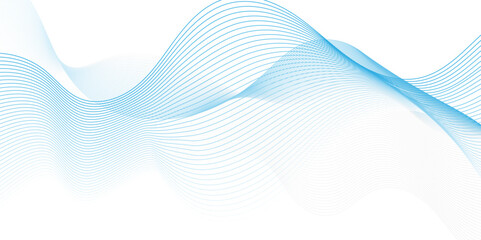 Abstract blue flowing wave lines background. Modern glowing moving lines design. Modern blue moving lines design element. Futuristic technology concept. Vector illustration.	
