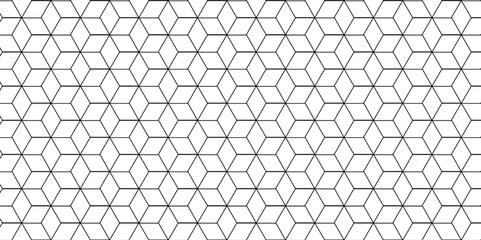 Fototapeta premium Vector tiles gradient science web tech connection triangle diamond honeycomb hexagon art. Seamless pattern with hexagon square cube geometric pattern shapes grid metal element texture design. 