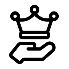 Hand Holding a Crown