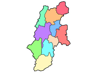 少しゆるい長野県地図 地域分け 中部地方 東日本