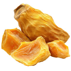 Dried Mango Slices with Textured Surface and Bright Yellow Color