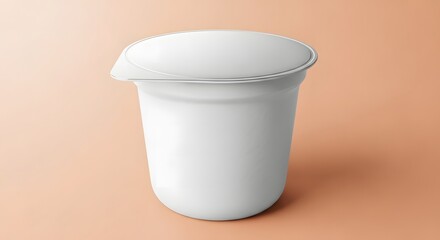 Clean White Yogurt Cup Mockup Perfect for Dairy Product Packaging Design