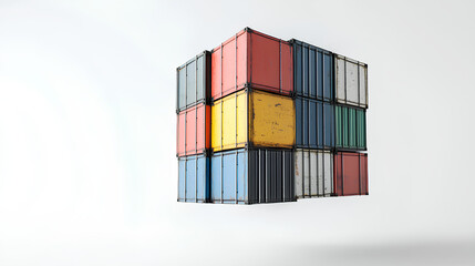 Obraz premium colorful cargo containers