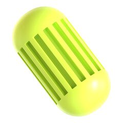 Abstract Element Purple Green 3d icon illustration