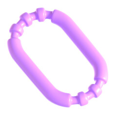 Abstract Element Purple Green 3d icon illustration