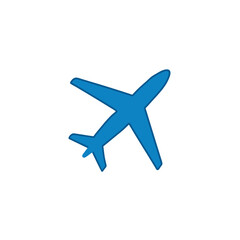 Fototapeta premium flat airplane silhouette on white background 