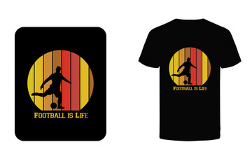 football sportswear graphic illustration retro style sports shirts sportswear football lover sport t-shirt design. 