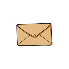opened vintage envelope on white background  vector illustration