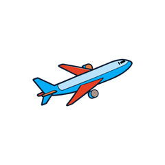 Naklejka premium realistic airplane flying on white background vector illustration