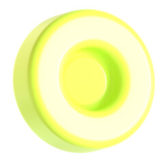 Abstract Element Purple Green 3d icon illustration