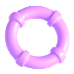 Abstract Element Purple Green 3d icon illustration