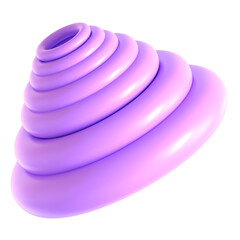 Abstract Element Purple Green 3d icon illustration