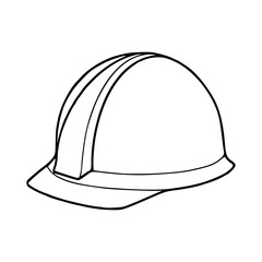 hard hat safety outline icon