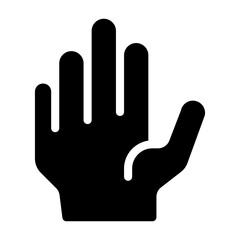 Black Hand Stop Gesture