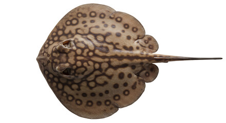 Obraz premium Spotted Stingray with a Long Tail and Distinctive Circular Markings