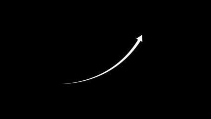 Business graph chart with upward trend arrow icon animation, on royal red grid line background. and creating a stunning video.4k video.