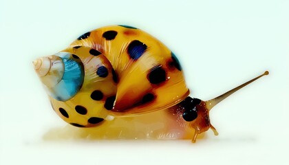 Close-up of a colorful snail