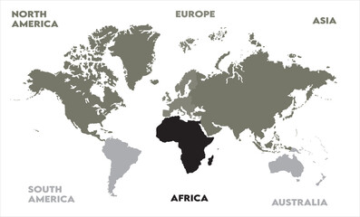 Naklejka premium Abstract map-06, modern world map graphic, Countries Silhouettes Stock Illustrations, Vectors