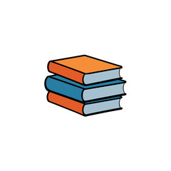 stack of books icon on white background  education.svg