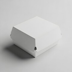 Blank White Burger Box Mockup Perfect for Restaurant Branding and Packaging Design