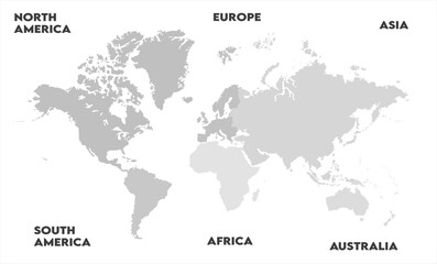 Naklejka premium Country borders map-01, modern world map graphic, Countries Silhouettes Stock Illustrations, Vectors