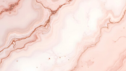 Fototapeta premium Delicate pink marble texture with shimmering gold accents for background