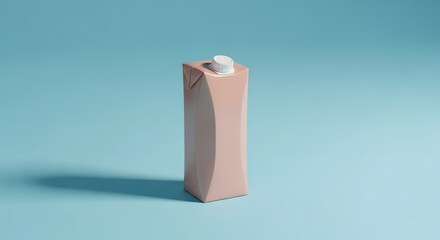 Minimalist Design of a Carton Packaging for Beverages, Smooth Curves and Clean Lines, Modern Packaging Design Concept