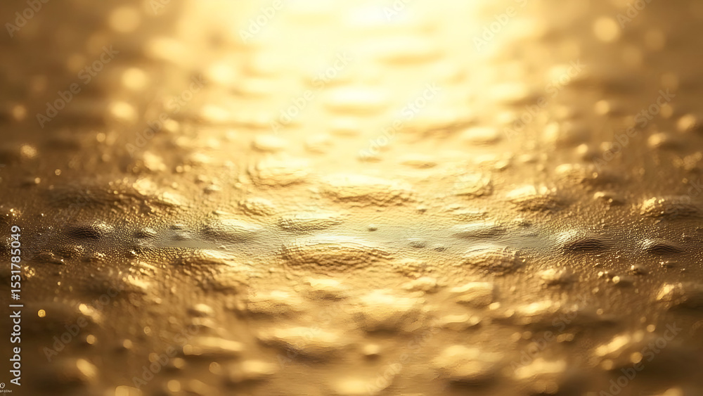 Poster glistening golden texture with a subtle depth of field and light interplay