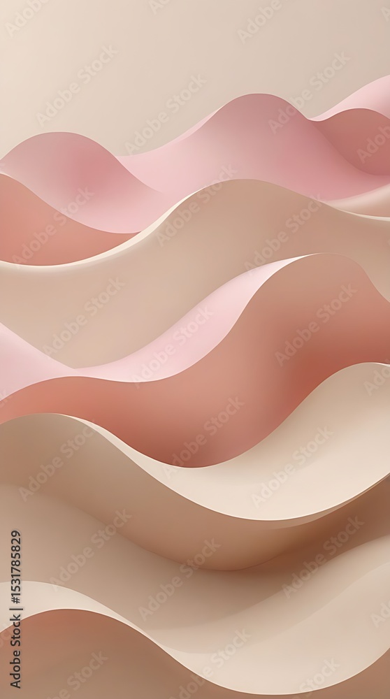 Poster colorful abstract wavy lines vector design with a flowing curve pattern and golden light illustratio