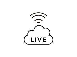 live stream design, online vector illustration, isolated on transparent background