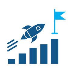 Business succsess icon for financial strategy