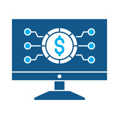 Digital currency icon for financial strategy