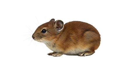 Profile View of a Small Brown Pika with Dark Eyes