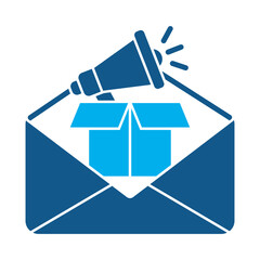 Email marketing icon for financial strategy