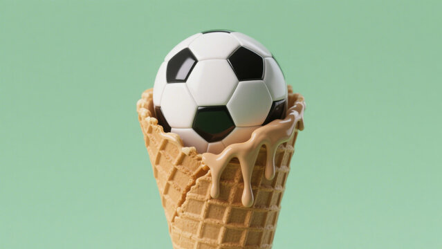 Football shaped ice cream