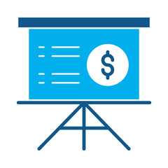 Presentation icon for financial strategy