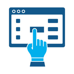 Prioritizing clicks icon for financial strategy