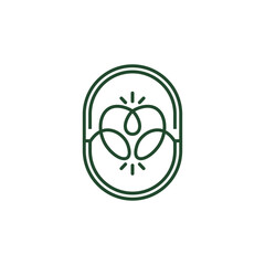 Love badge logo design vector