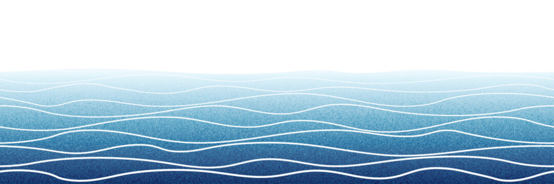 Ripples and water waves, sea surface, vector natural background, banner