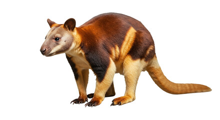 Bennetts TreeKangaroo with Brown and Tan Fur Standing Alertly