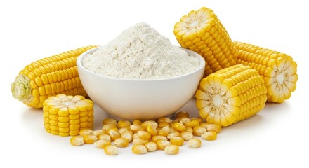 Corn flour and corn cobs