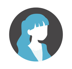 ビジネス系顔なし女性のモノトーンアイコン2