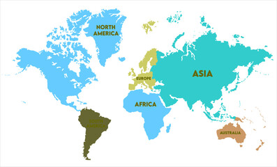 Digital world map vector-08,  world map, modern world map graphic, Countries Silhouettes Stock Illustrations, Vectors