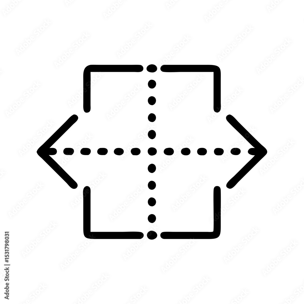 Poster black vector linear icon of section divider for web design