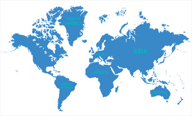 Obraz premium Editable world map vector-05, world map, modern world map graphic, Countries Silhouettes Stock Illustrations, Vectors