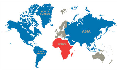 Editable world map vector-10,  world map, modern world map graphic, Countries Silhouettes Stock Illustrations, Vectors